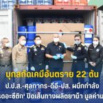 ชลบุรี บุกสกัดเคมีอันตราย 22 ตัน! ป.ป.ส.–ศุลกากร–ดีอี–ปส. ผนึกกำลังยึด ‘กรดอะซีติก’ ล็อตใหญ่ ปิดเส้นทางผลิตยาบ้า–ไอซ์–เฮโรอีน มูลค่ามหาศาล ที่ท่าเรือแหลมฉบัง